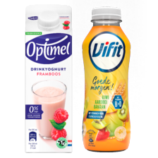 Optimel drinkyoghurt, Vifit drinkyoghurt of Goedemorgen!